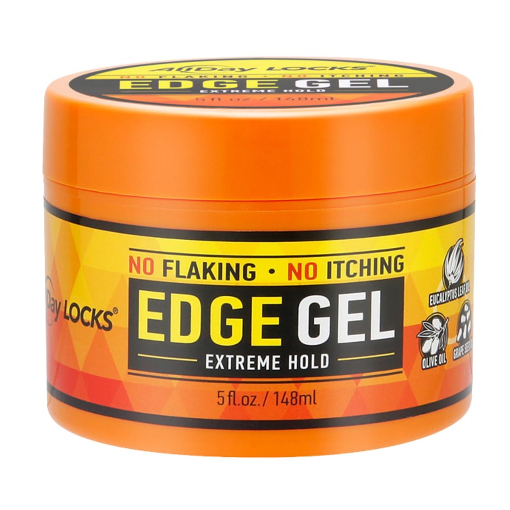 AllDay Locks Edge Gel (5 oz) | Extreme Hold, Moisturizing Edge Control Smoother | Eucalyptus, Rosemary, Olive Oil | No Frizz, Flakes, or Grease | Sleek 'n Slay Edge & Baby Hairs | 5 oz