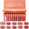 Alisesun 10 Colors Lip Tint Stain Set, Korean Plumping Lip Gloss Watery Lip Stain, Multi-use for Mini Liquid Lipstick & Cheek Tint Long Lasting Vivid Color #01 view 1