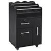 BarberPub Salon Cart with Storage Drawer Cabinet Barber Trolley with Wheels Rolling Salon Cart for Hair Stylist Beauty Organizer 2045 (Black) view 1