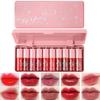 Alisesun 10 Colors Lip Tint Stain Set, Korean Plumping Lip Gloss Watery Lip Stain, Multi-use for Mini Liquid Lipstick & Cheek Tint Long Lasting Vivid Color #02 view 1