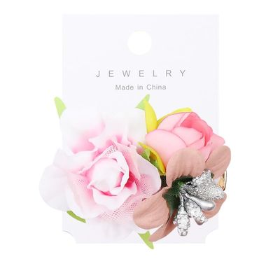1 Pc Floral Hair Clips Cute Artificial Flower Barrettes Hairpins For Girls Lovely Hair Accessories Bouquet (Color : 4)