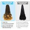 Crochet Braids 12 Inch Goddess Box Braids Crochet Hair Pre Looped French Curl Braiding Hair Short Curly Crochet Hair Extensions Braiding Hair Layered French Curl Braids with Curly Ends(1B/27) view 4