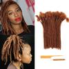 0.6cm Thickness 8 Inch 20 Strands Dreadlock Extensions Human Hair #30 Brown 100% Real Human Hair for Man/Women/Kids Full Handmade Permanent Loc Extensions Bundles Can Be Dyed Bleached Curled view 1