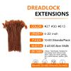 0.6cm Thickness 8 Inch 20 Strands Dreadlock Extensions Human Hair #30 Brown 100% Real Human Hair for Man/Women/Kids Full Handmade Permanent Loc Extensions Bundles Can Be Dyed Bleached Curled view 2