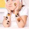 120PCS Halloween Kids' Tattoo Stickers - Cartoon, Cute, Pumpkin, Spider, Bat Funny Stickers view 3