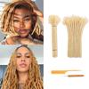 0.6cm Thickness 8 Inch 20 Strands Dreadlock Extensions Human Hair #613 Blonde 100% Real Human Hair for Man/Women/Kids Full Handmade Permanent Loc Extensions Bundles Can Be Dyed Bleached Curled view 1