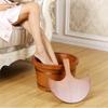 Pedicure Foot Soak Tub Smooth and Delicate Pedicure Barrels for Soaking Feet Spa Wooden Tub Foot Care with Lid Solid Wood Foot Tub Foot Spa Household Wash Ba (Color : with Cover+Universal Wheel) view 3