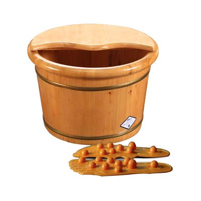 Katzowen Pedicure Foot Soak Tub Cedar Foot Bath Barrel,Household Foot Washing Wooden BarrelMassage Foot Bath Smooth and Delicate Pedicure Barrels with Lid Foot Spa Household Wash Ba