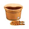 Katzowen Pedicure Foot Soak Tub Cedar Foot Bath Barrel,Household Foot Washing Wooden BarrelMassage Foot Bath Smooth and Delicate Pedicure Barrels with Lid Foot Spa Household Wash Ba view 1