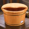 Katzowen Pedicure Foot Soak Tub Cedar Foot Bath Barrel,Household Foot Washing Wooden BarrelMassage Foot Bath Smooth and Delicate Pedicure Barrels with Lid Foot Spa Household Wash Ba view 4