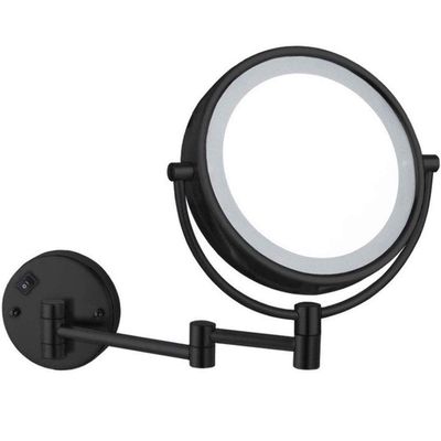 AMHIL Makeup Mirror with Light Wall Mounted, Double Sided Vanity Magnifying Mirror,Adjustable Telescopic Boom (Size : 10x)