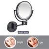 AMHIL Makeup Mirror with Light Wall Mounted, Double Sided Vanity Magnifying Mirror,Adjustable Telescopic Boom (Size : 10x) view 3