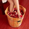 Katzowen Pedicure Foot Soak Tub Cedar Foot Bath Barrel,Household Foot Washing Wooden BarrelMassage Foot Bath Smooth and Delicate Pedicure Barrels with Lid Foot Spa Household Wash Ba view 2