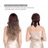100% Silk Bonnet for Sleeping, Large Silk Sleep Cap with Tie Band for Curly Hair Care - Brown view 3