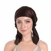 100% Silk Bonnet for Sleeping, Large Silk Sleep Cap with Tie Band for Curly Hair Care - Brown view 4