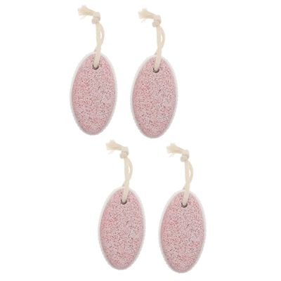 FOMIYES 4pcs Double-Sided Pumice Stone for Feet Heel Scraper for Cracked Heels Portable Foot Pedicure Tool