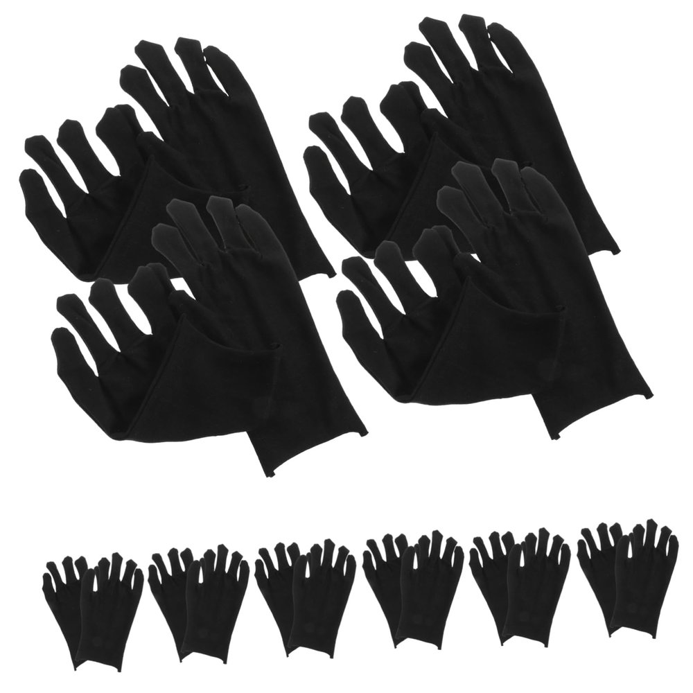 FOMIYES 12pairs Cotton Work Gloves Long Fingergloves Gloves for Safety Material Gardening Defense Sleeves