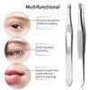 2Pcs Stainless Steel Tweezers for Women Facial Hair view 2
