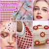 1792 Pcs Self Adhesive Rhinestones for Makeup Face Gems Stick on Face Jewels Eyes Gems Face Stickers Dotting Tools for Nail Art Body Eye Makeup Crafts Decoration Stick on Body Crystal Jewels (Big Red view 4