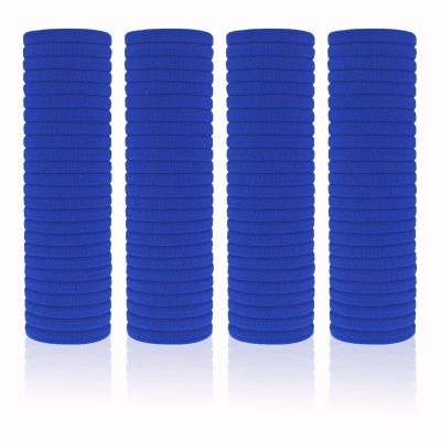 100 Pack Seamless Hair Ties for Women Girls Ponytail Holders for Thick Hair (Royal Blue)