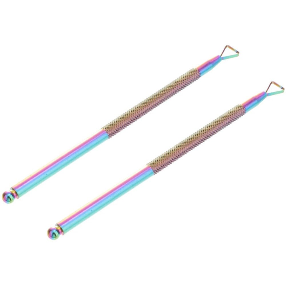 Beaupretty Stainless Steel Cuticle Remover Tool 2pcs Nail Polish Remover Instant Cuticle Pusher for Nail Salons Home Use