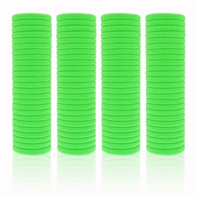 100 Pack Seamless Hair Ties for Women Girls Ponytail Holders for Thick Hair (Green)