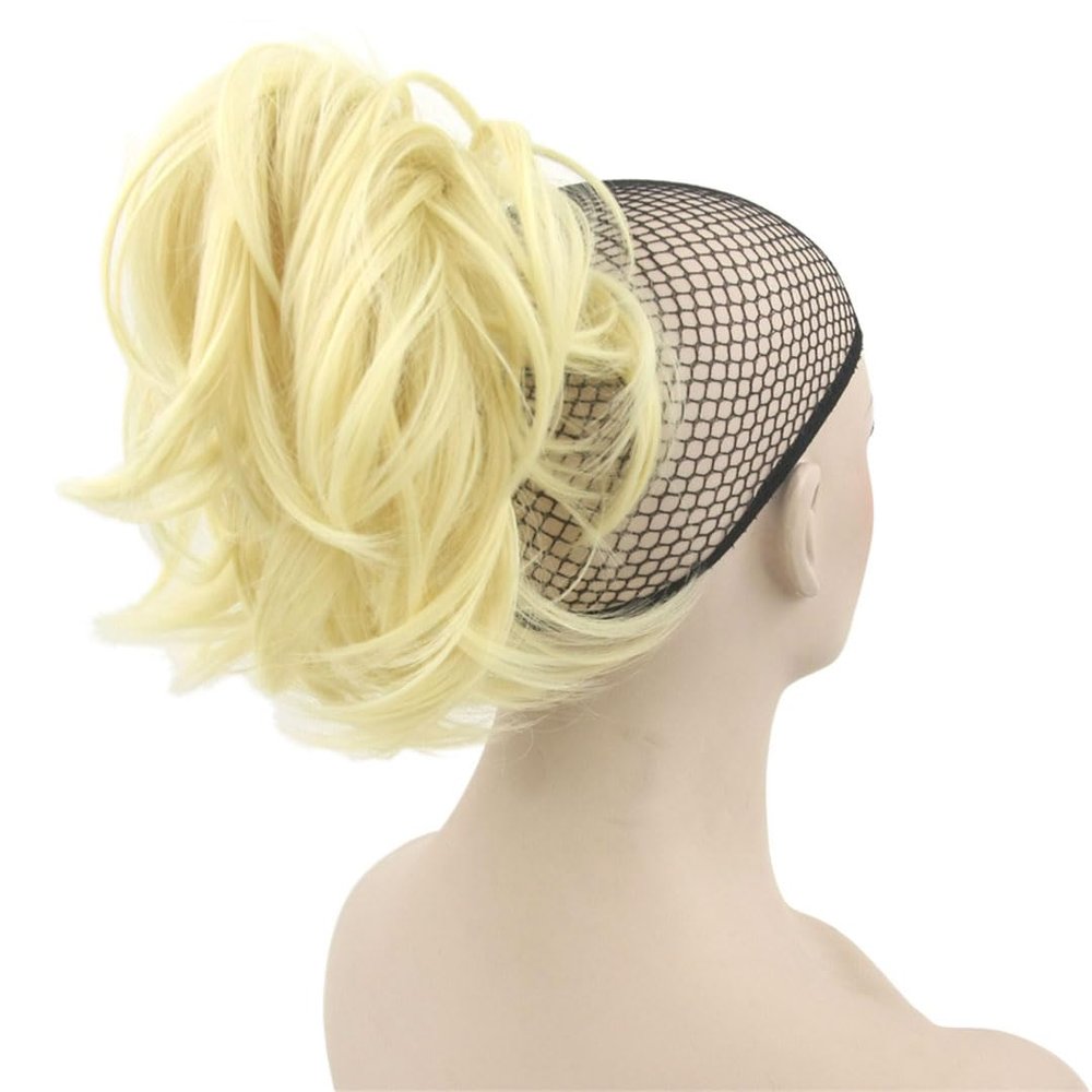 10 Colors Hairpieces Claw Ponytailtail Synthetic Hair Clip In Hair Extensions Little Ponytail Tail 1B27HL 12inches