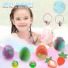 Bath Bombs for Kids with Surprise Inside- Dino Egg Bath Bombs for Girls, 6 Pcs Bubble Bath Bomb, Dinosaur Bathbombs Gift Set, Unicorn Jewelry for Girls, Birthday, Christmas Stocking Stuffers Gifts view 4