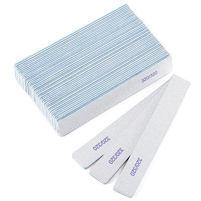25 Count Nail Files for Natural Nails 320 Grit Fine Grit Nail Buffers for Buffing and Smoothing Nails