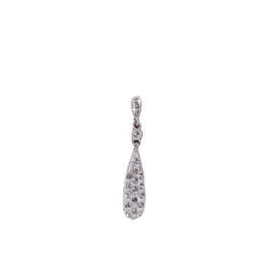 Sttiafay Vintage Rhinestone Teardrop Earrings Silver Long Crystal Earrings Teardrop Cz Earrings Sparkly Rhinestone Bridal Earrings Jewelry for Women