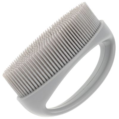 LALAFINA Handheld Silicone Exfoliating Bath Brush Gentle Skin Scrubber for Portable Travel Skin-friendly Silicone Selection