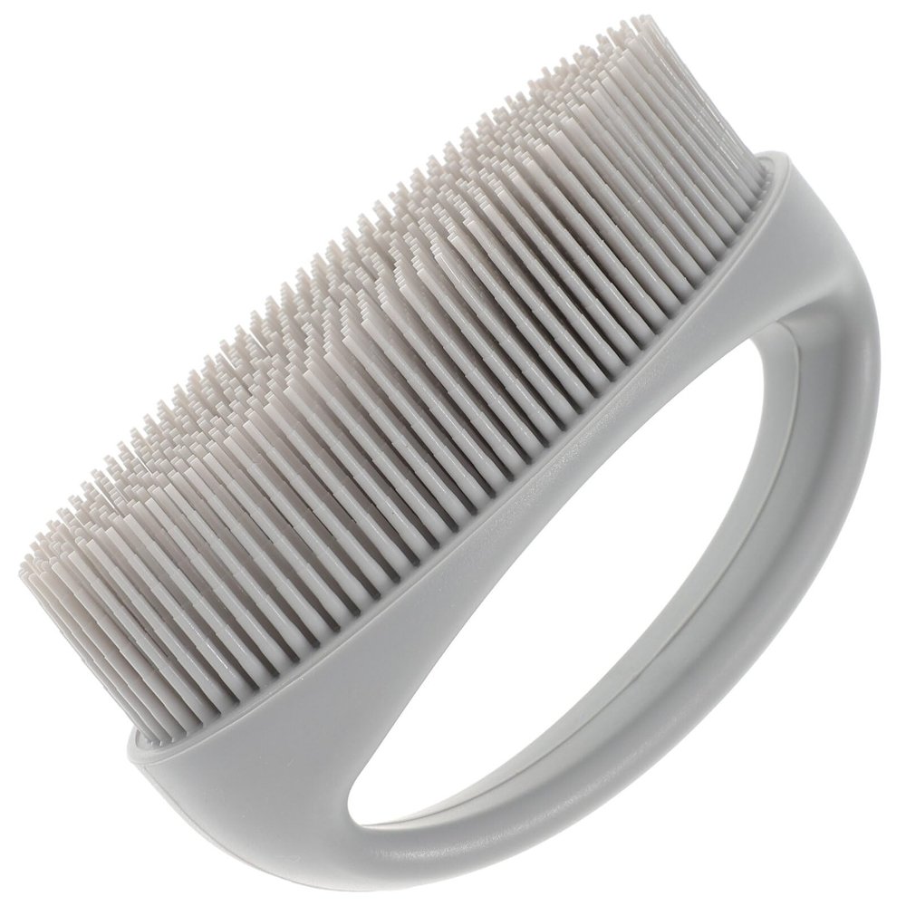 LALAFINA Handheld Silicone Exfoliating Bath Brush Gentle Skin Scrubber for Portable Travel Skin-friendly Silicone Selection