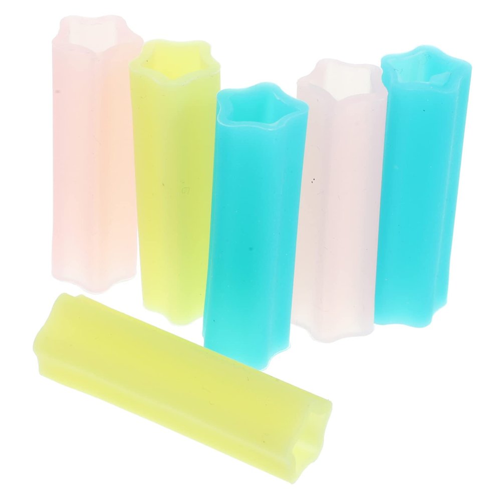 MERRYHAPY Cuticle Scissors Cover 12pcs Silicone Manicure Scissors Handle Sleeves