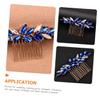 Beaupretty Crystal Hair Comb Bride Hair Comb Wedding Rhinestone Wedding Bridal Hair Accessories for Women Bride, Blue view 4