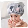 ibasenice Elastic Kids Shower Cap for Girls Kids Bath Cap Cartoon Pattern Comfortable Material for Shower Sleep view 4