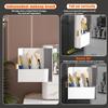 2023 Makeup Organizer, Portable Makeup Dustproof Cosmetic Storage Box Large Capacity Cosmetic Display Case Countertop Skin Care Organizer Suit for Cosmetics Skincare Jewelry Lipstick,White view 4