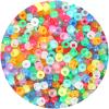 1605pcs Beads for Hair Braids Kit Including 600pcs 9x6mm Pony Beads, 1000pcs Elastic Rubber Bands, and 5pcs Quick Beaders for Kids Hair Braids(Glow in The Dark) view 3