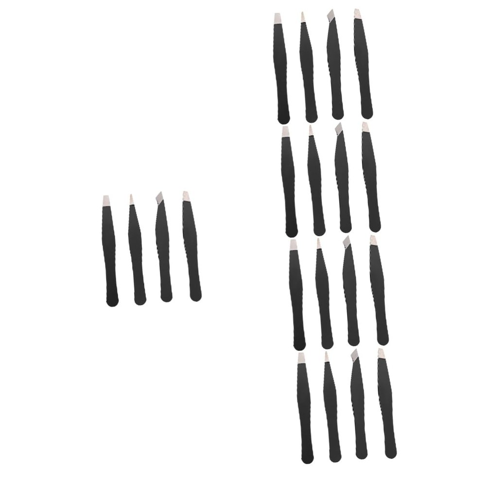 FOMIYES 20pcs Stainless Steel Brow Tweezers Practical Eyebrow Clips for Precision Grooming and Trimming for Personal and Eyebrow Tools