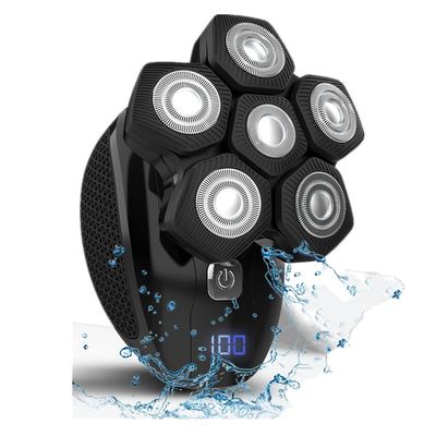 Head Shavers for Men Upgraded 5 in 1 Multifunctional Bald Head Shaver Grooming Kit Cordless Electric Razor for Men Rotary Mens Head Razor Rechargeable Razors for Bald Man Waterproof (Black)
