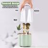 360 Rotating Makeup Brush Holder Makeup Perfume Organizer Rotatable Clear Acrylic Cosmetic Brushes Storage Case Display with Lid,White view 3