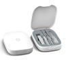 4-in-1 Nail Care Set with Storage Case - Stainless Steel Nail Clippers, Cuticle Fork, Ear Pick, and Nail File - Travel Nail Cutter Kit for Men and Women - White view 1