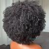 Afro Kinky Curly Wig Human Hair With Bangs Brazilian Virgin Human Hair Bang Wigs Glueless O Scalp Top Wig Short Curly Wigs For Black Women 200 Dnesity 12Inch view 4