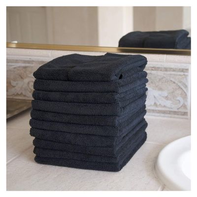 CLENEA Black Beauty Salon Hair Spa Bath Drying Towels Pack of 5 (Color : Black, Size : 2PCS_50X100CM)