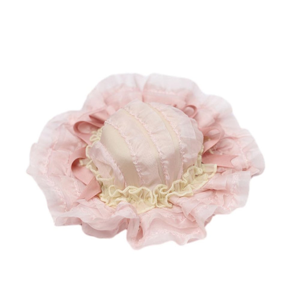 LittleLuluda Pink Lace Mini Top Hat Lolita Caps Hair Clip Masquerade Halloween Accessories