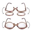 Aisi Women Magnifying Makeup Glasses Eye Make Up Spectacles Flip Down Lens Folding Cosmetic Glasses view 3