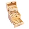 3 Layers Wooden Storage Box Case Essential Oil Bottles Aromatherapy Kitchen Storage Container view 2