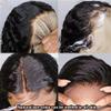oulaer Brazilian Curly Bob Wig Human Hair Wig 13X6 Transparent Lace Wig Deep Wave Short Bob Wig Pre Plucked 150% Desnity For Women Remy Hair Glueless Wig Water Wave Human Hair Wig 14Inch view 4