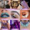 BADCOLOR Red Face Body Glitter Gel, Holographic Shimmer Chunky Glitters Makeup for Hair Nails Eye Lips, Music Festival Concert Rave Accessories Party, Long Lasting Sparkling Mermaid Sequins Gel Kit view 3