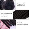 0.8cm Width 12Inch 60 Strands Dreadlock Extensions Real Human Hair 100% Handmade Permanent Loc Extensions Human Hair for Women/Men Can Be Curled and Bleached(width 0.8cm #1B color) view 2