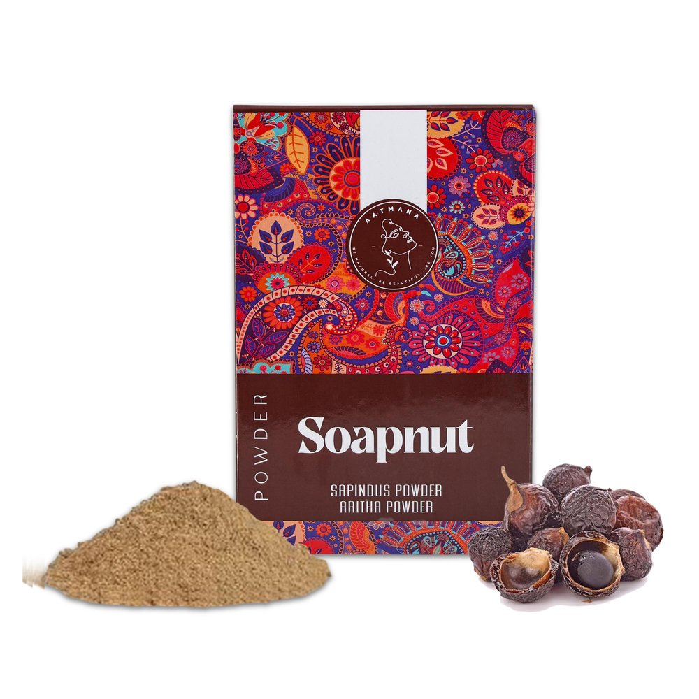 AATMANA Soapnut Powder | Reetha | Aritha Powder for Natural Hair Care | Ayurvedic Hair Cleansing Conditioner |for Men & Women 100g